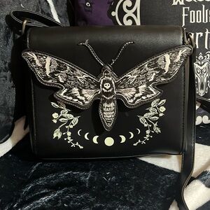 Hot Topic Moth Moon Crossbody Bag